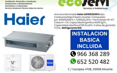 Aire Acondicionado Alicante Conductos HAIER AD50S2SM1FA