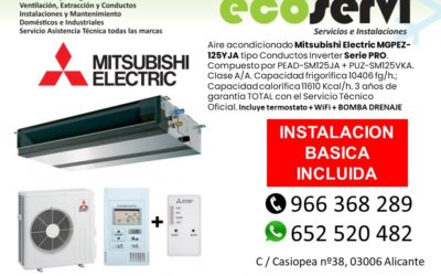 Aire Acondicionado Alicante Conductos Mitsubishi Electric MGPEZ-125 VJA