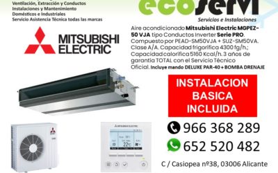 Aire Acondicionado Alicante Conductos Mitsubishi Electric MGPEZ-50 VJA