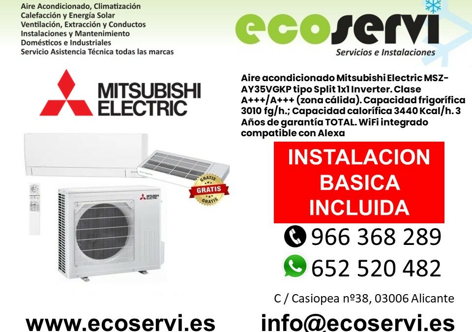 Aire Acondicionado Alicante Split Mitsubishi Electric Mitsubishi Electric MSZ-AY35VGKP