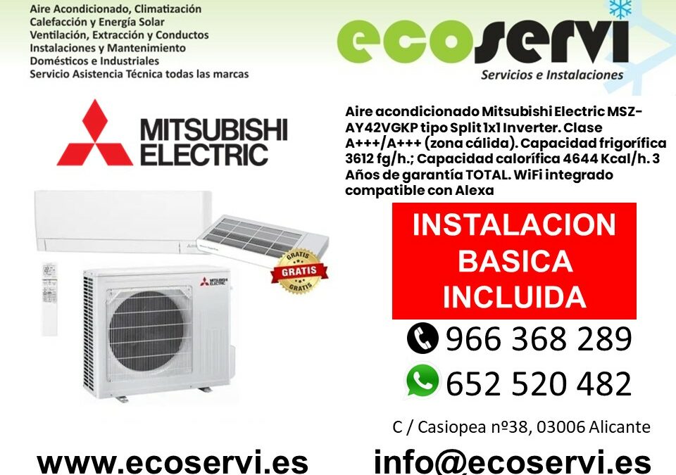 Aire Acondicionado Alicante Split Mitsubishi Electric Mitsubishi Electric MSZ-AY42VGKP