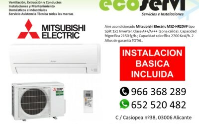 Aire Acondicionado Alicante Split Mitsubishi Electric Mitsubishi Electric MSZ-AY25VGKP