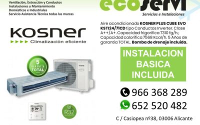 Aire Acondicionado Alicante Conductos KOSNER PLUS CUBE KSTI24/71CD R32